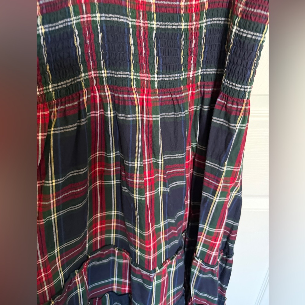 Hill House Navy and Red Plaid Midi Dress - Picture 4 of 6